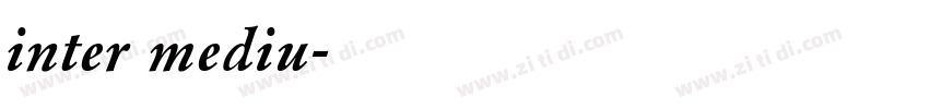 inter mediu字体转换